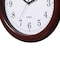 Clockswise Decorative Classic Brown Round Wall Clock For Living Room, Kitchen, Dining Room, Plastic QI004510.BN - alternate 10